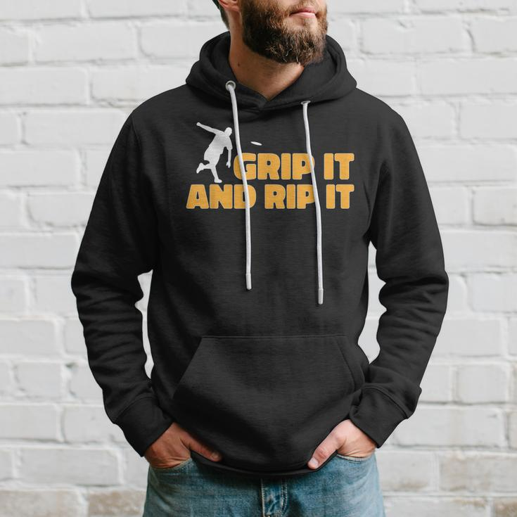 Disc Golf Player Grip It And Rip It Disc Golf Hoodie Gifts for Him