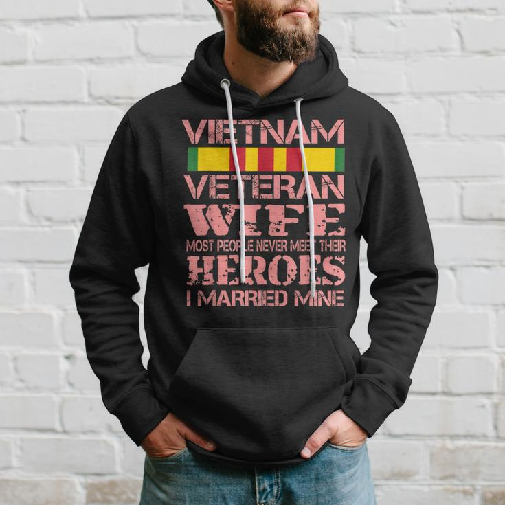 Distressed Vietnam War Veteran Wife Supporter V2 Men Hoodie Graphic Print Hooded Sweatshirt Gifts for Him