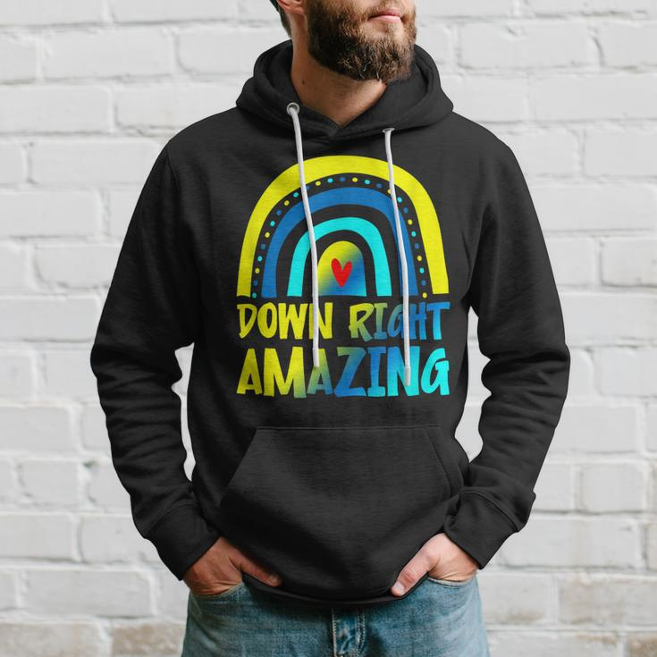Down Right Amazing Down Syndrome Awareness Hoodie Gifts for Him
