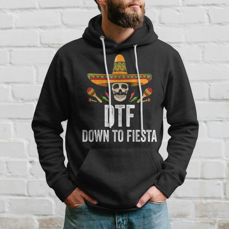 Dtf Down To Fiesta Funny Mexican Skull Cinco De Mayo Hoodie Gifts for Him