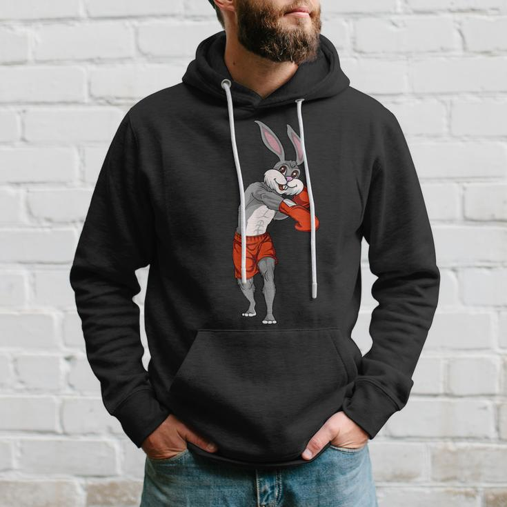Easter Bunny Boxing Rabbit Hoodie Gifts for Him