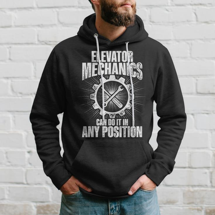 Elevator Mechanic Maintenance Any Position Technician Hoodie Gifts for Him