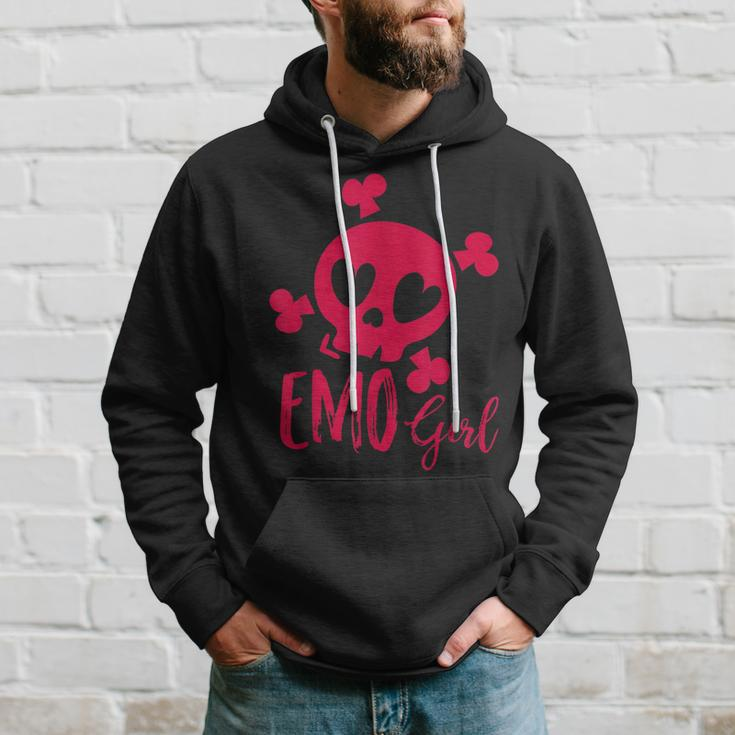 Emo Girl Pink Skull Emo Goth Music Ns Emotional Hoodie Gifts for Him