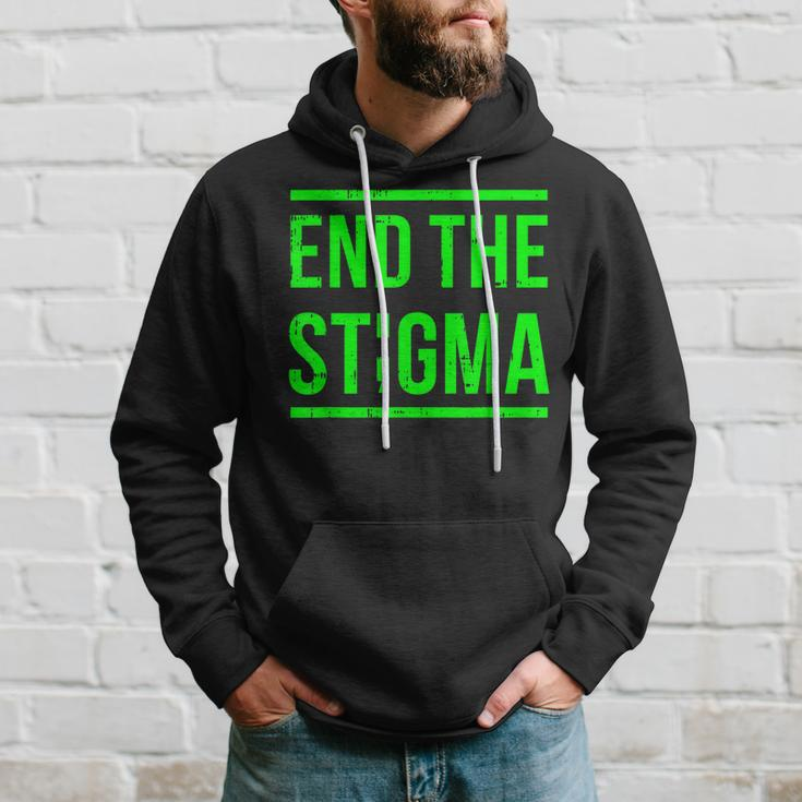 End The Stigma Mental Health Awareness Warrior Counselor Hoodie Gifts for Him
