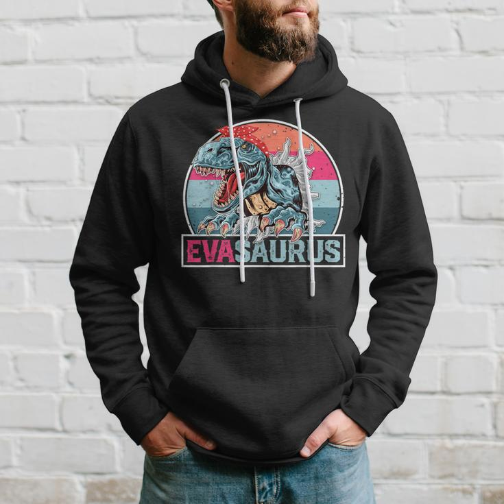 Eva Saurus Funny Personalized DinosaurRex Name Hoodie Gifts for Him