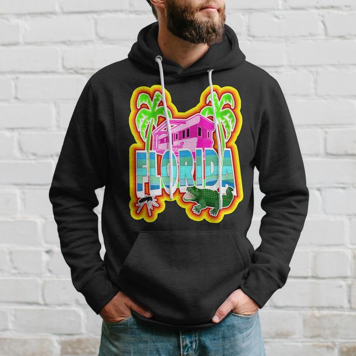 Farbenfroher Redneck Florida Alligator Hoodie, Lustiges Käfer-Design Geschenke für Ihn