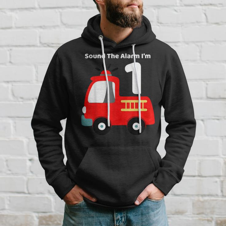 Fire Fighter Truck 1 Year Old Birthday | 1St Bday Hoodie Gifts for Him