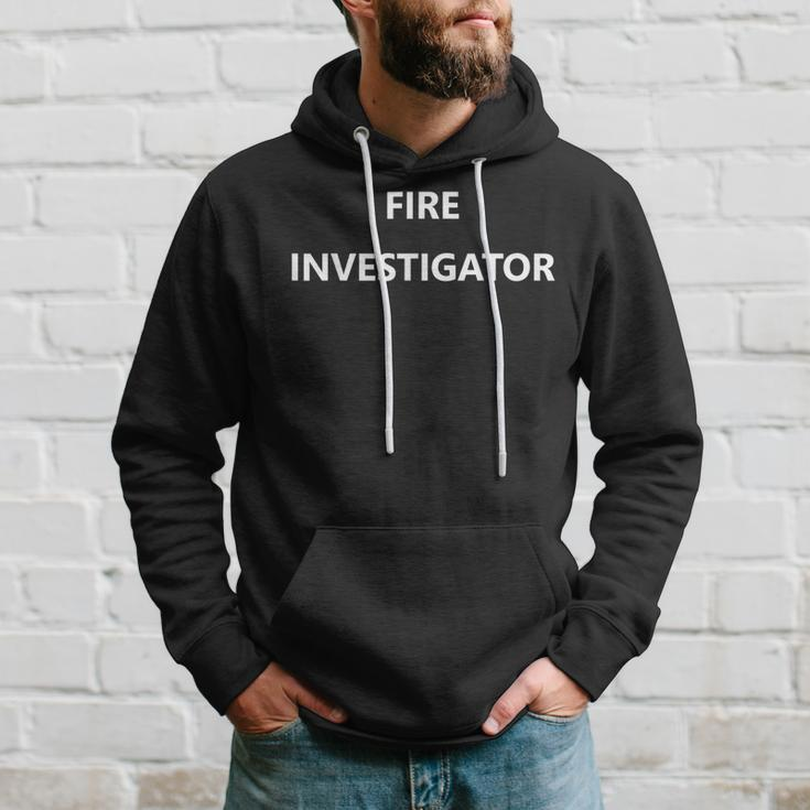 Fire Investigator Marshall Job Firefighter Fighter Career Hoodie Gifts for Him