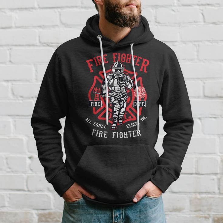 Firefighter Fire Fighter - First Responder Eagle Flag Hoodie Gifts for Him