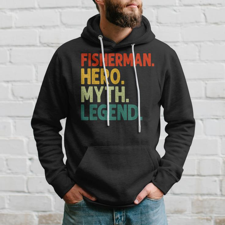 Fisherman Hero Myth Legend Vintage Angeln Hoodie Geschenke für Ihn