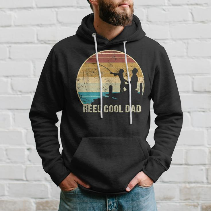 Fishing Reel Cool Dad Father And Son Fathers Day Vintage Hoodie Gifts for Him