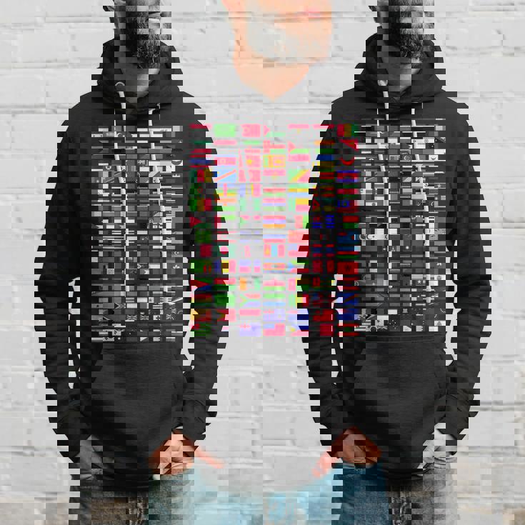 Flaggen Der Welt Spruch Geschenk Reisen Weltreise Geschenkid Hoodie Geschenke für Ihn