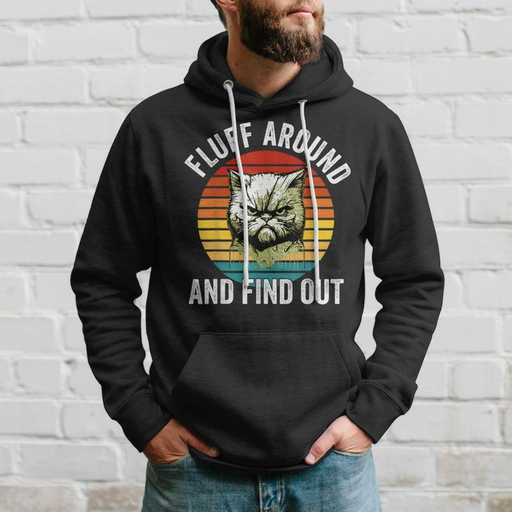 Fluff Around And Find Out Cat Lover Mom Dad Kitten Hoodie Gifts for Him
