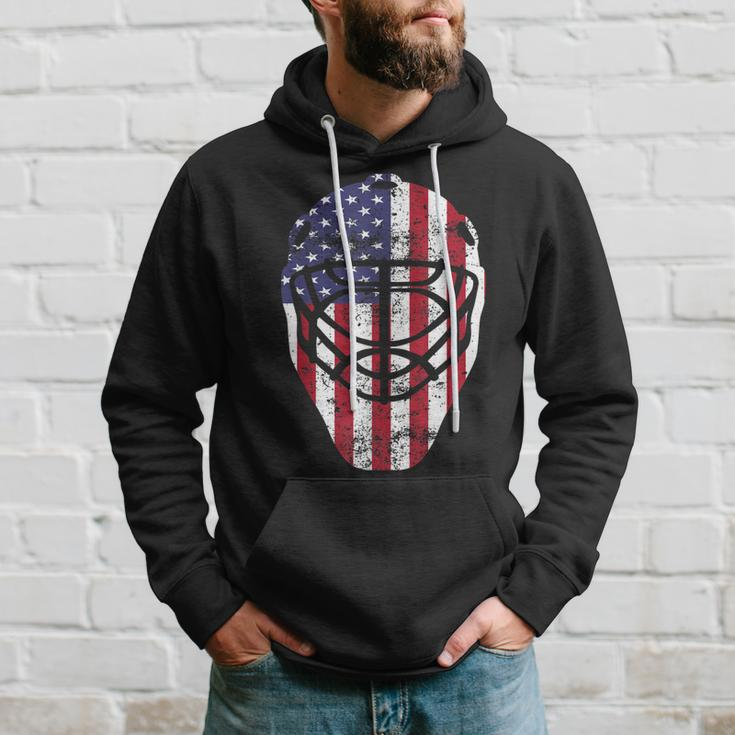 Fourth Of July 4Th Hockey Goalie Mask American Flag Usa Men Hoodie Gifts for Him