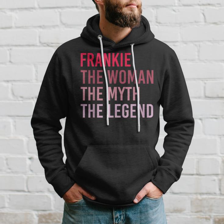 Frankie Frau Mythos Legende Hoodie, Personalisiertes Geburtstagsdesign Geschenke für Ihn