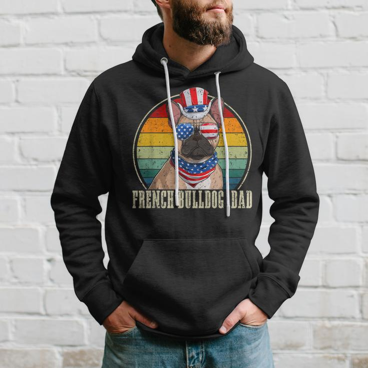French Bulldog Dad Retro Sunglasses 4Th Of July Fathers Day Hoodie Gifts for Him