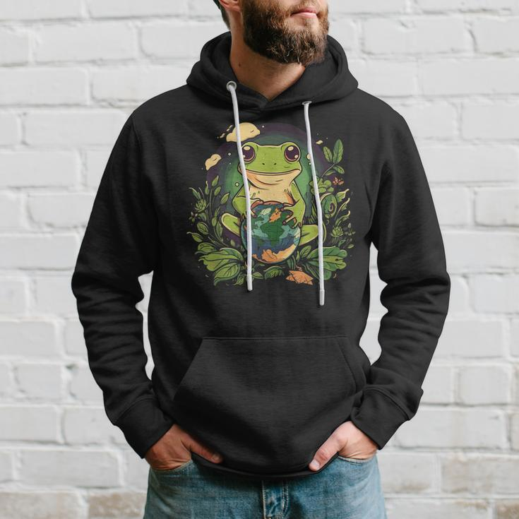 Frog Earth Day Hoodie Gifts for Him