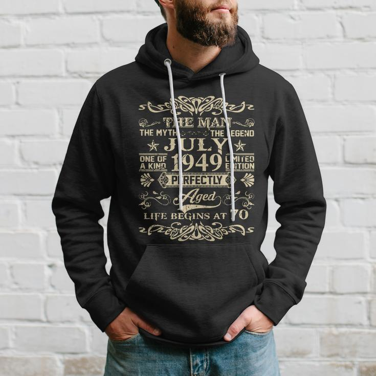 Funny 70Th Birthday Gift The Man Myth Legend July 1949 Hoodie Gifts for Him