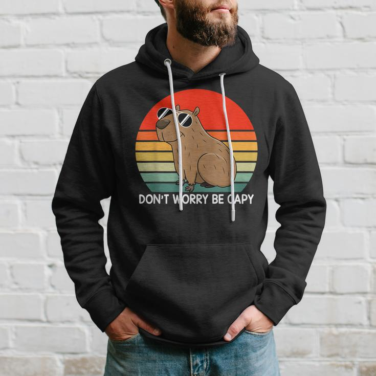 Funny Capybara Dont Be Worry Be Capy Funny Capybara Costume Hoodie Gifts for Him