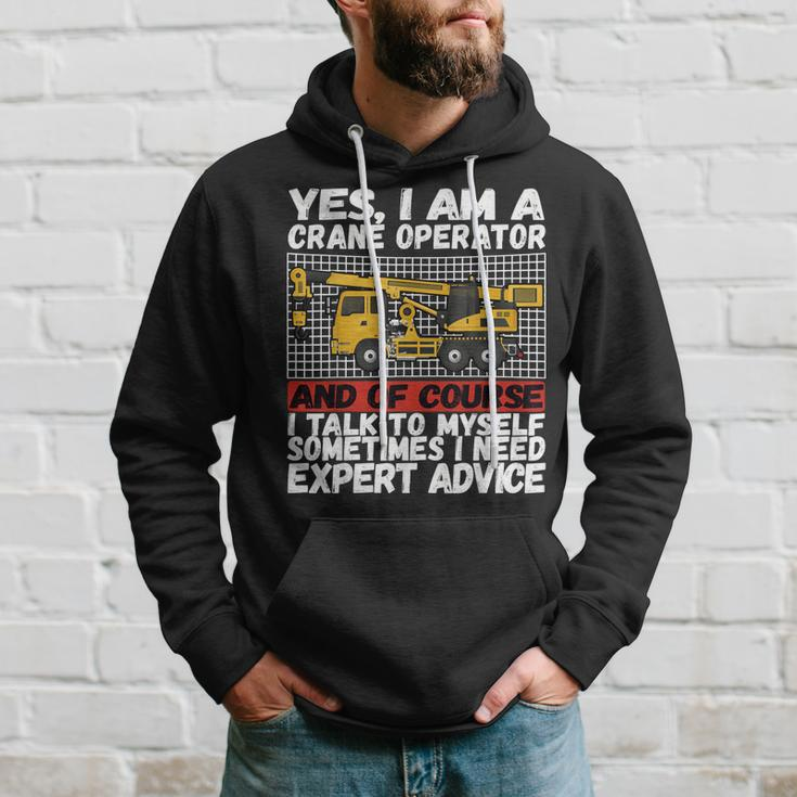 Funny Construction Worker Best Dad Ever Crane Operator Hoodie Gifts for Him