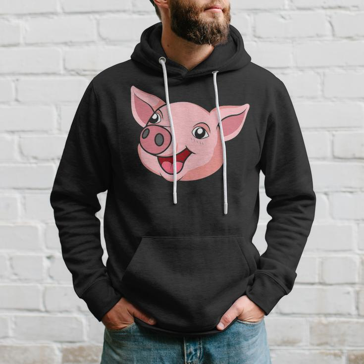 Funny Cute Pig Face Farm Adorable Pink Piglet Lover Farmer Hoodie Gifts for Him