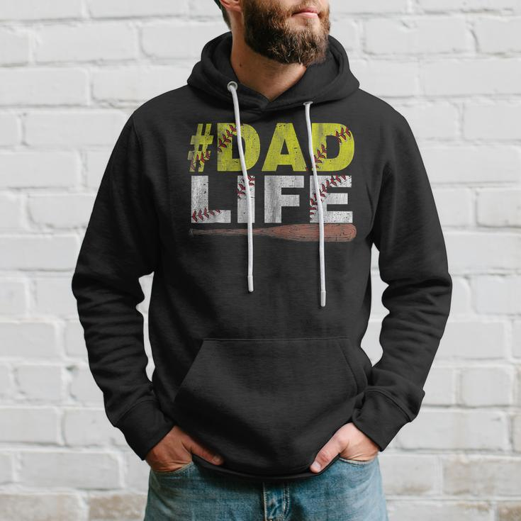 Funny Dad Life Softball Baseball Daddy Sports Fathers Day Hoodie Gifts for Him