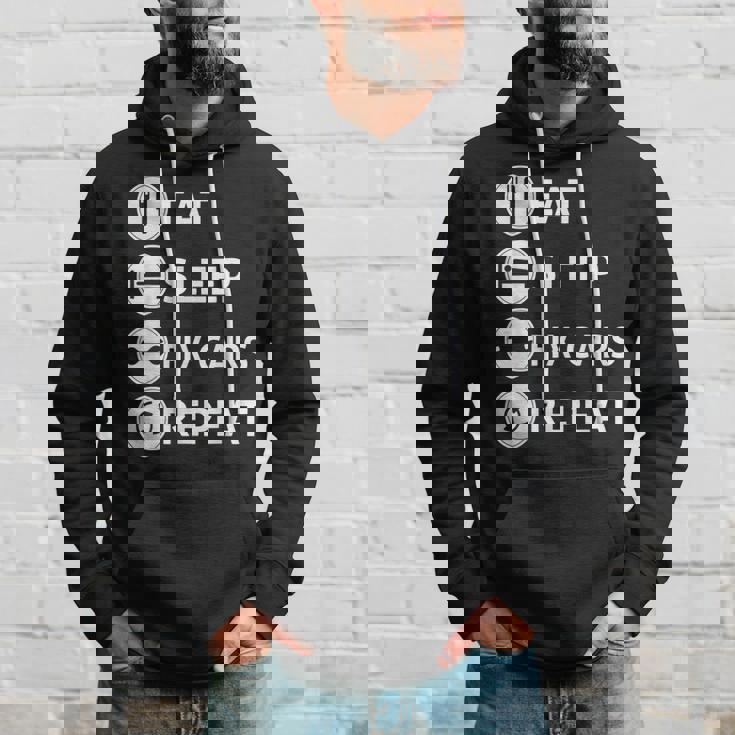 Funny Eat Sleep Fix Cars Repeat Auto Mechanic Gift Hoodie Gifts for Him