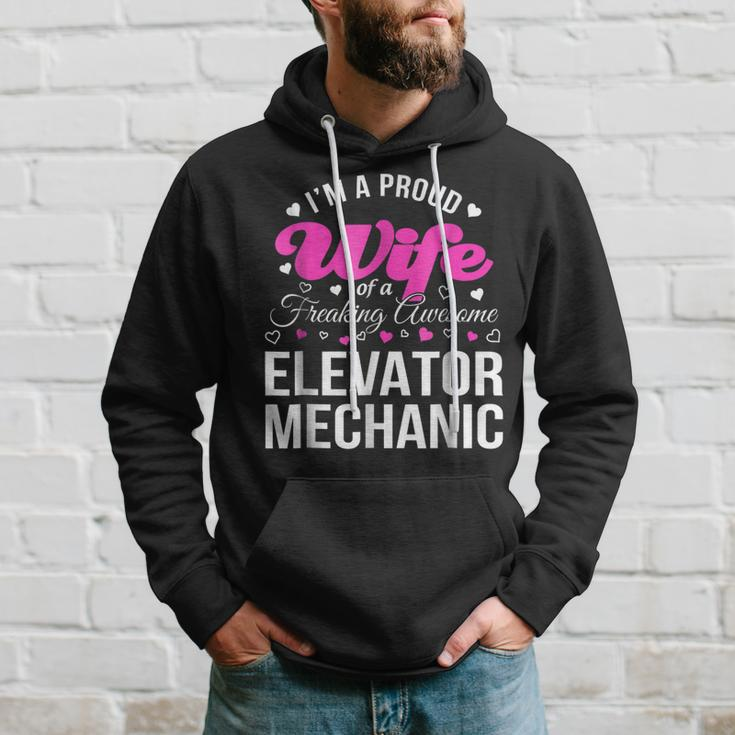 Funny Elevator Mechanics Wife Anniversary Gift Hoodie Gifts for Him