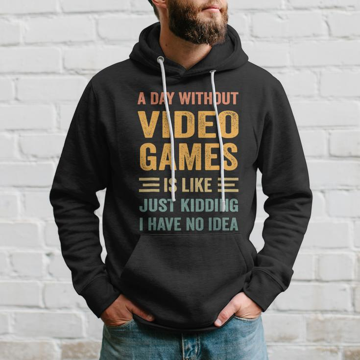Funny Gamer Gift A Day Without Video Games Hoodie | Monsterry DE