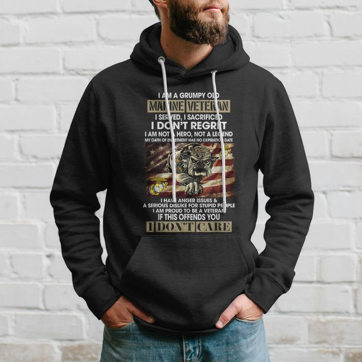 Funny Gift I Am A Grumpy Old Marine Not A Hero Not A Legend Gift Hoodie Gifts for Him