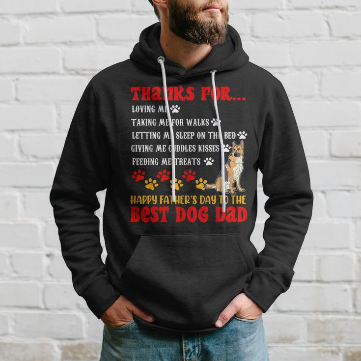Funny Happy Fathers Day Best Dog Dad German Shepherd Dog Hoodie Gifts for Him