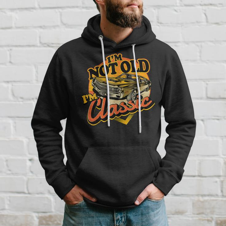 Funny Im Not Old Im Classic Retro Muscle Car Birthday Hoodie Gifts for Him