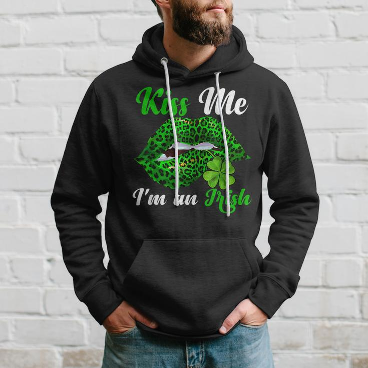 Funny Joke Im An Irish St Patricks Day Lips With Clover Hoodie Gifts for Him