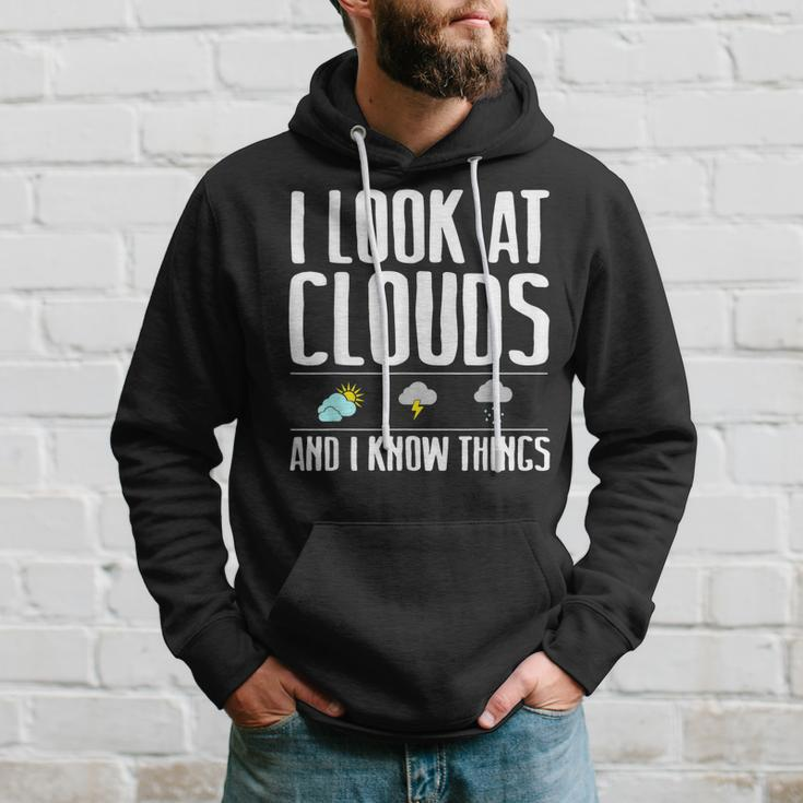 Funny Meteorologist Gift Cool Chaser Weather Forecast Clouds Hoodie Gifts for Him