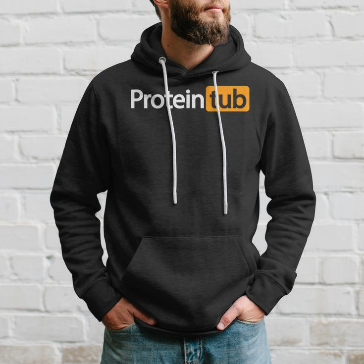 Funny Protein Tub Fun Adult Humor Joke Workout Fitness Gym Hoodie Gifts for Him