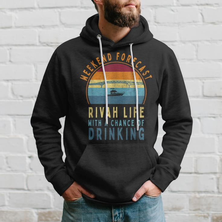 Funny Rivah Weekend Forecast Chance Of Drinking Hoodie Gifts for Him