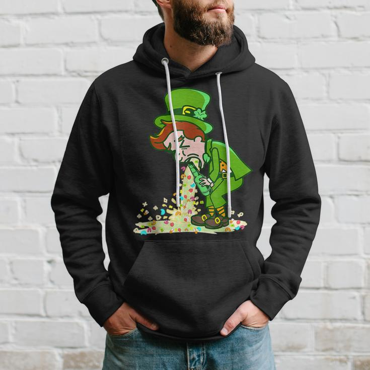 Funny St Patricks Day Leprechaun Shamrock Pattys Day Party Hoodie Gifts for Him