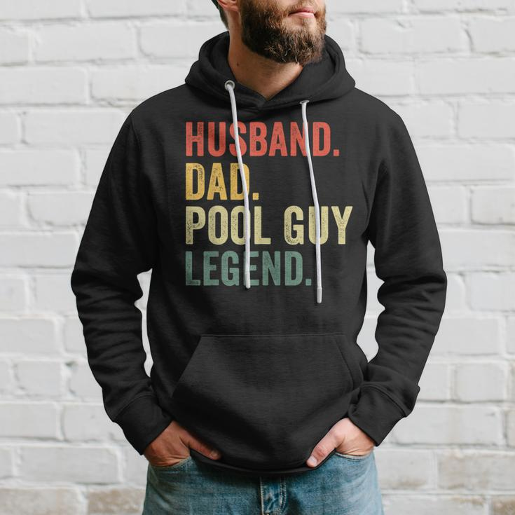 Funny Swimming Husband Dad Pool Guy Legend Vintage Hoodie Gifts for Him