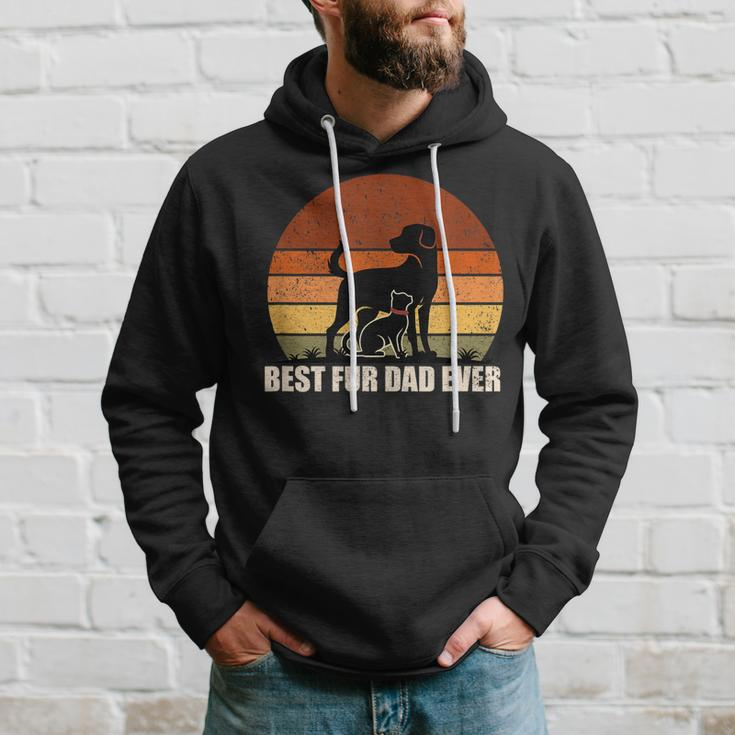 Funny Vintage Retro Best Fur Dad Ever For Dog And Cat Owner Hoodie Gifts for Him