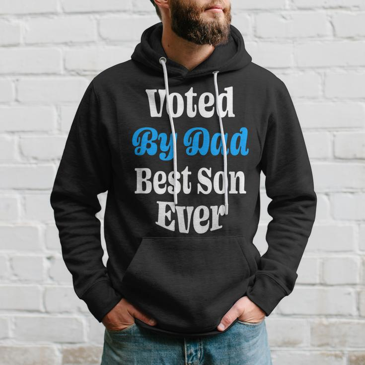 Funny Voted By Dad Best Son EverBirthday Gift Hoodie Gifts for Him