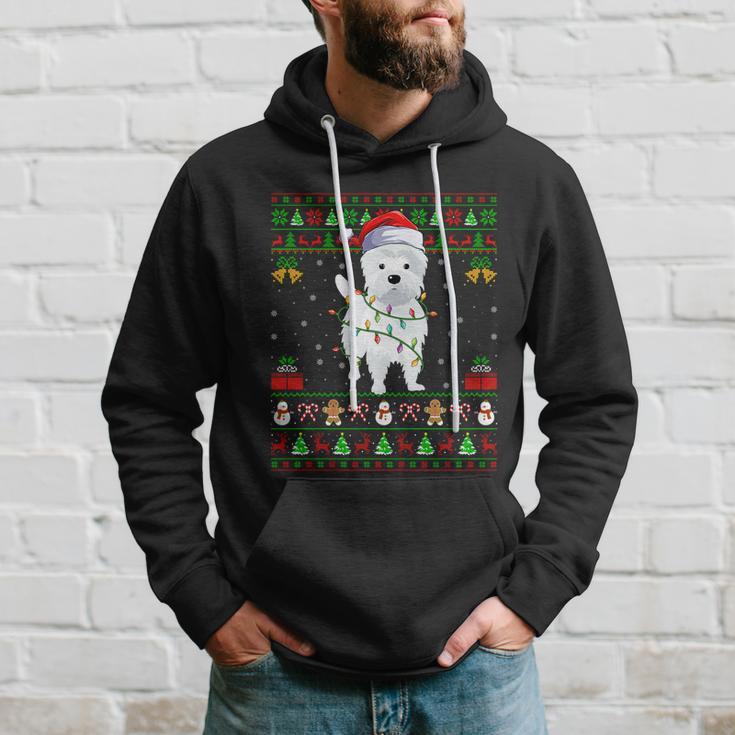 Funny Westie Dog Lover Xmas Santa Ugly Westie Christmas Gift Hoodie Gifts for Him