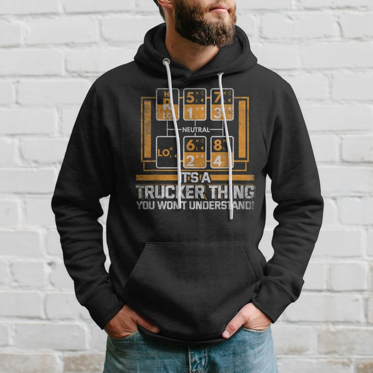 Gear Shift Funny Truck Driver Trucker Gift Hoodie Gifts for Him
