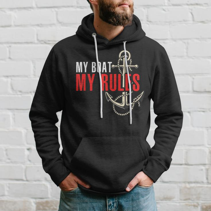 Gift For Boat Captain - My Boat My Rules Hoodie Gifts for Him