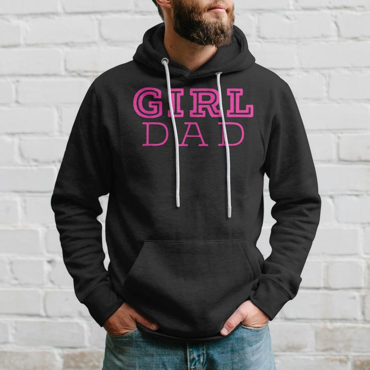 Girl Dad Cute Pink Father & Daughter Design Fathers Day Hoodie Gifts for Him