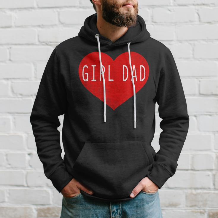 Girl Dad Heart Fathers Day Vintage Retro Hoodie Gifts for Him
