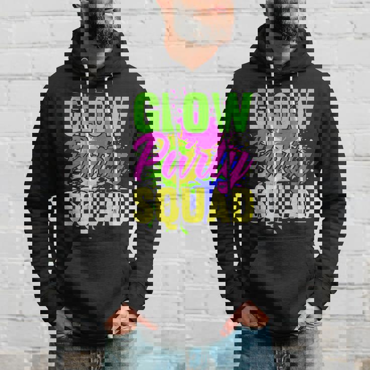 Glow Party Squad Neon Lights Party Lover Hoodie Gifts for Him