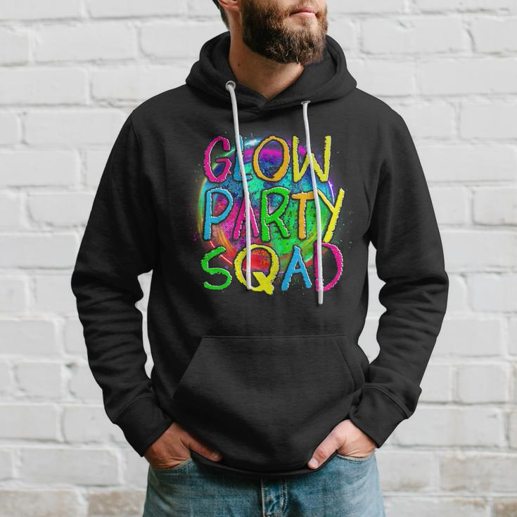 Glow Party Squad Paint Splatter Effect Glow Party Hoodie Gifts for Him