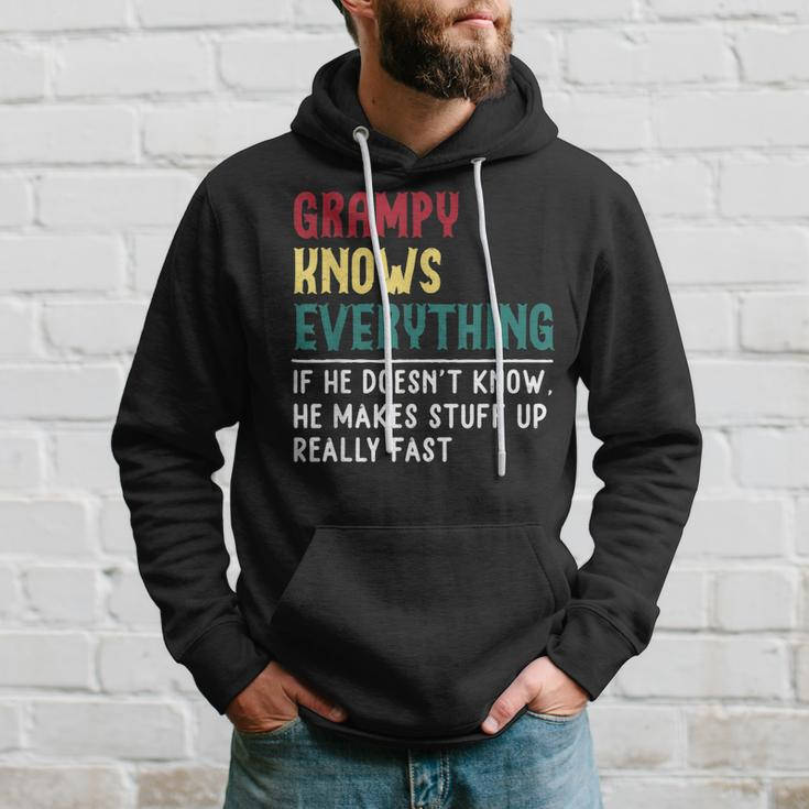 Grampy Know Everything Fathers Day For Funny Grandpa Grampy Hoodie Gifts for Him