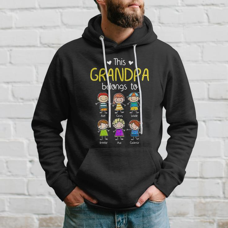 This Grandpa Belongs To Personalized Grandpa Men Hoodie Gifts for Him