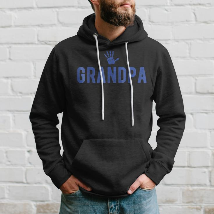 Grandpa Blue Hand Print For Grandfather Gift For Mens Hoodie Gifts for Him